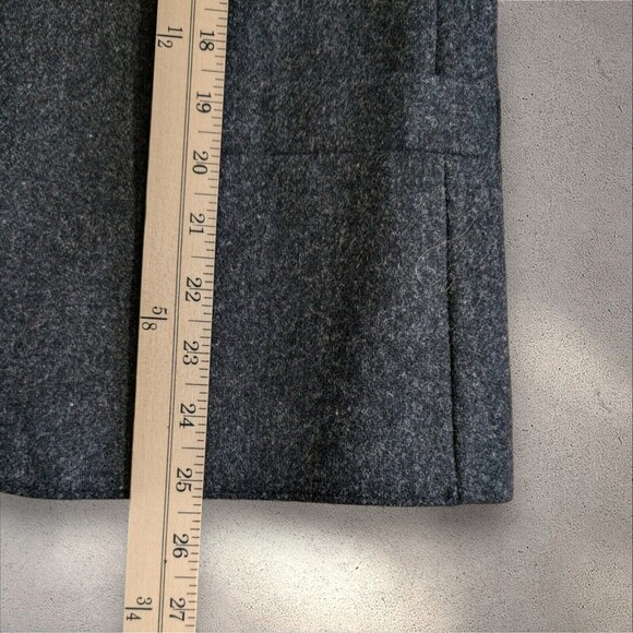 Gray Wool Blend Blazer Jacket Business Career Minimalist Classic - Picture 6 of 14